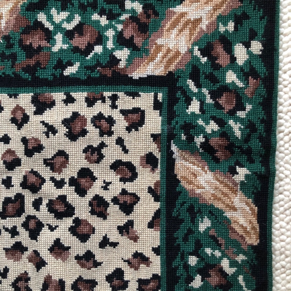 2’x3’ Animal Print Needlepoint Rug Doormat - Picture 2 of 3